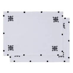 Alnour Moroccan Motif Embroidered Placemat Set