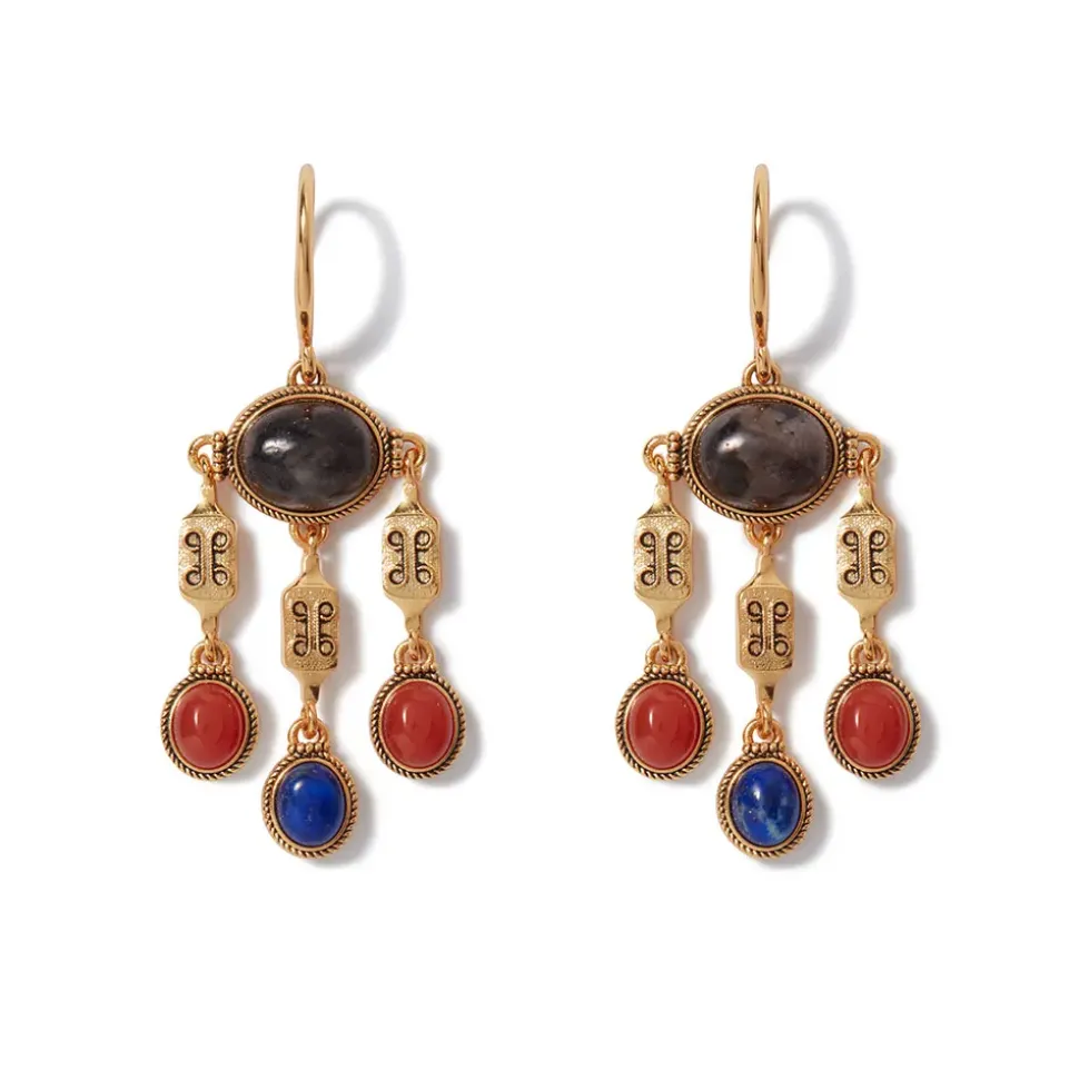 Ancient Gems Chandelier Earrings