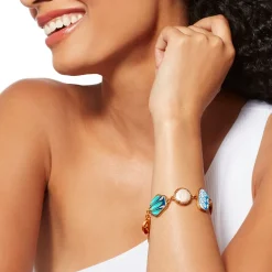 Ancient Mixed Motifs Glass Bracelet