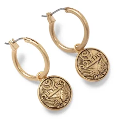 Ancient Wings Hoop Earrings