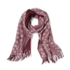Basket-Weave Pattern Reversible Wool Scarf