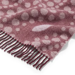 Basket-Weave Pattern Reversible Wool Scarf