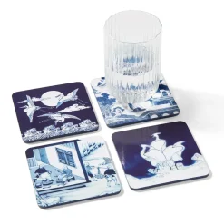 Blue & White Coasters