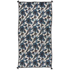 Blue & White Stylized Birds Oversize Oblong Scarf