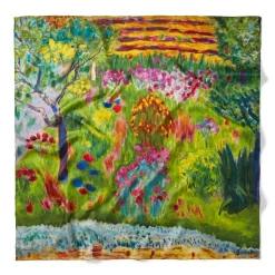 Bonnard Garden Square Silk Scarf