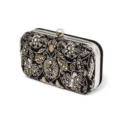 British Floral Beaded Clutch