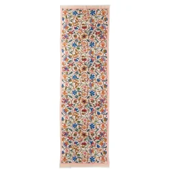 British Flowering Vines Embroidered Oblong Scarf