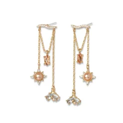 British Tree Of Life Chandelier Earrings With Charms