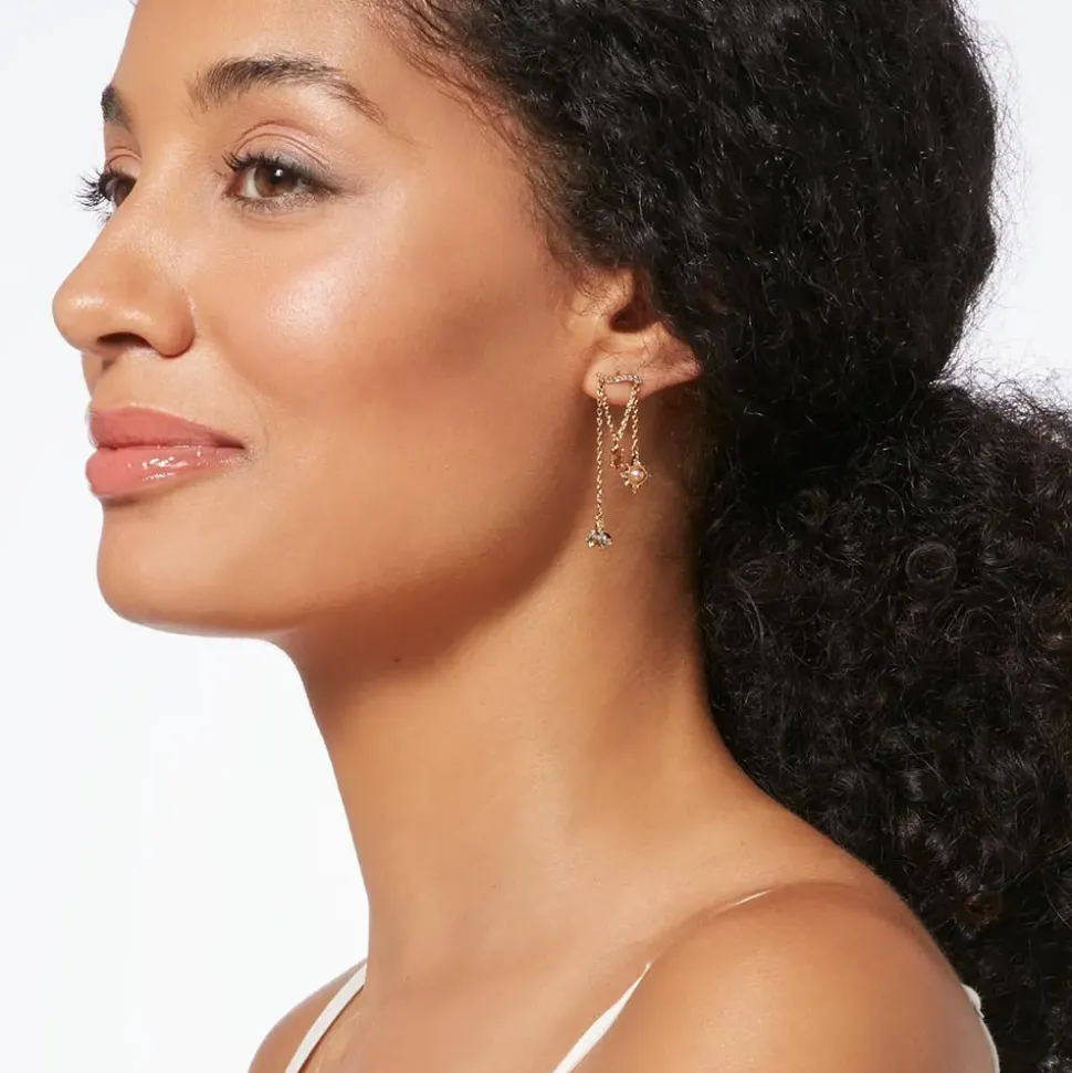 British Tree Of Life Chandelier Earrings With Charms