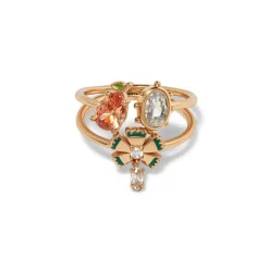 British Tree Of Life Fruit And Flower Ring Set