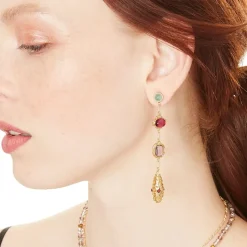 Cascading Gems Drop Earrings