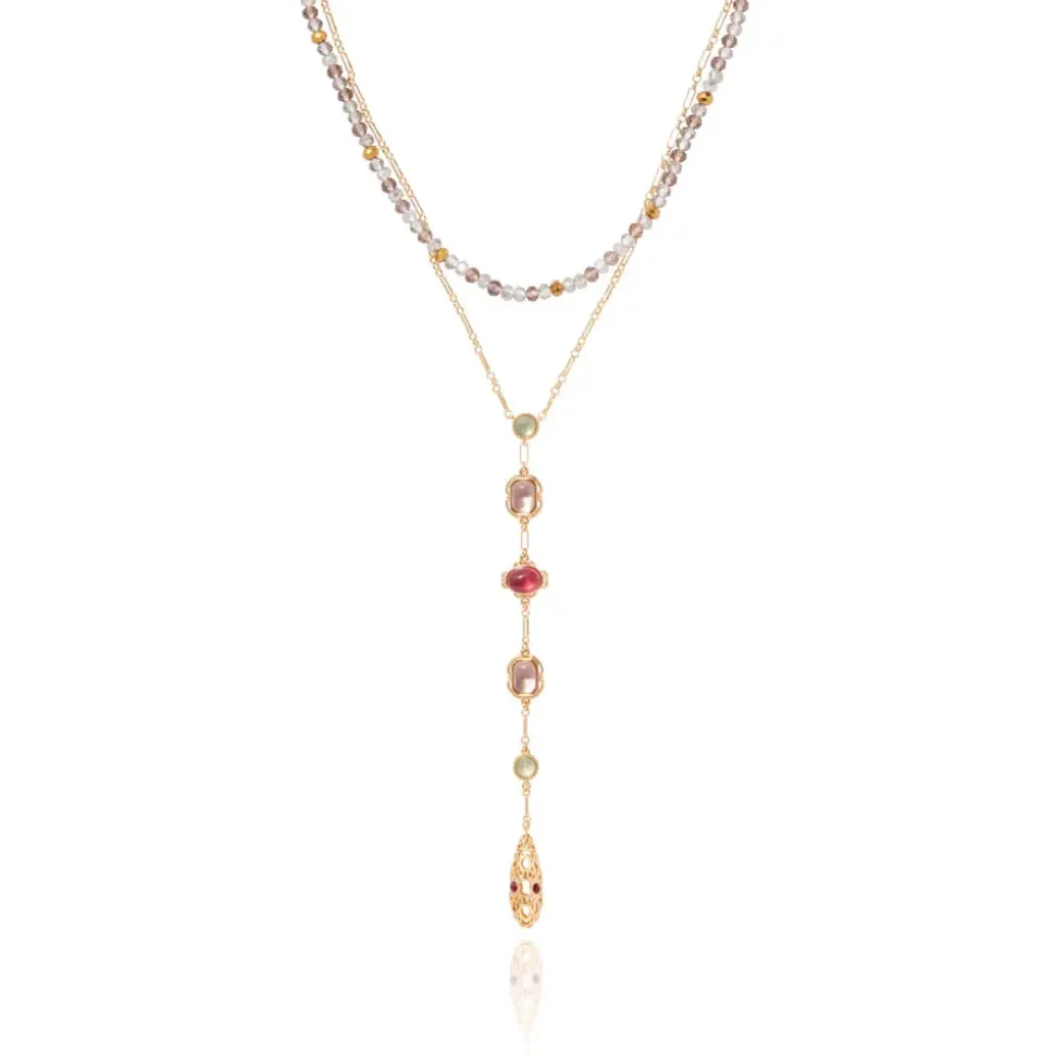 Cascading Gems Y-Necklace
