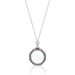 Celestial Octagonal Magnifier Pendant Necklace