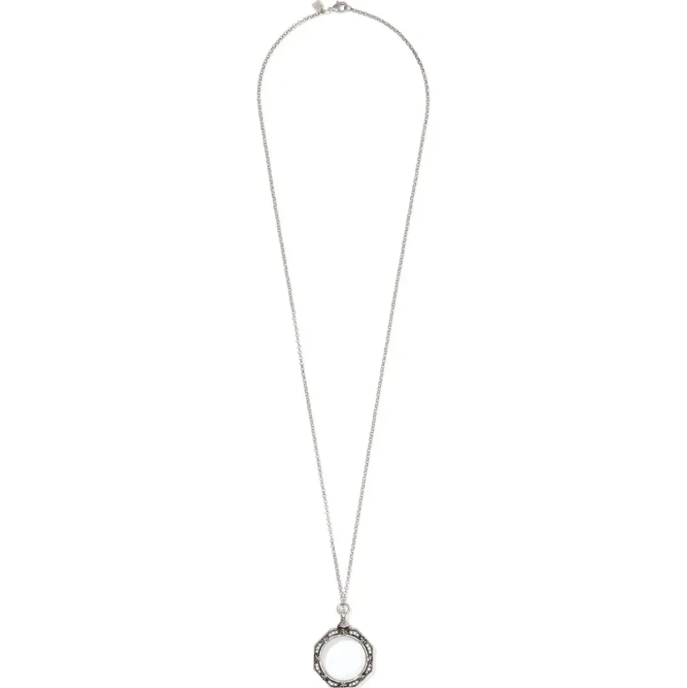 Celestial Octagonal Magnifier Pendant Necklace