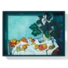 Cezanne Apples And Primroses Rectangular Lacquer Tray