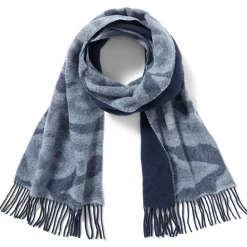 Chinese Cloud Reversible Unisex Wool Scarf