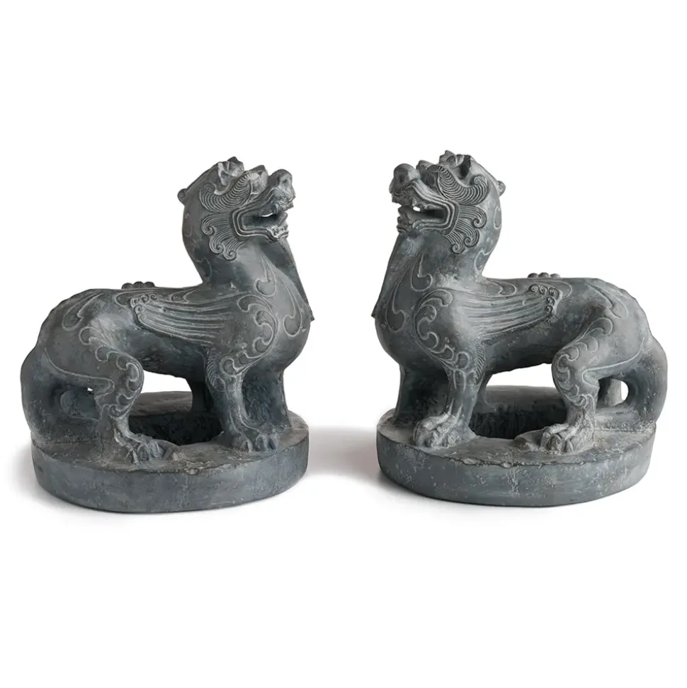 Chinese Guardian Figure Bookends