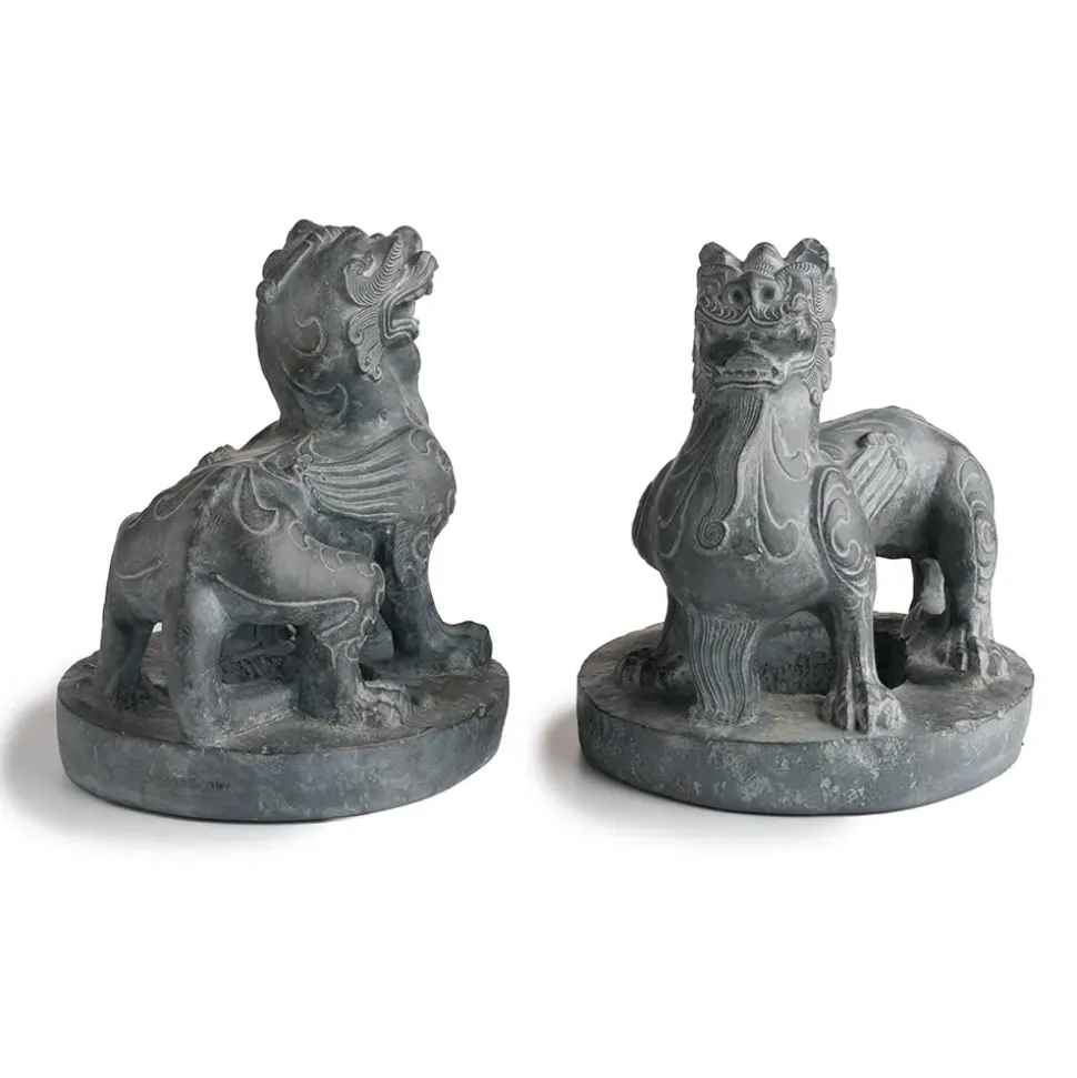 Chinese Guardian Figure Bookends