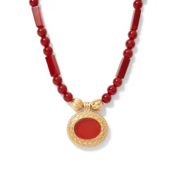 Classical Carnelian Pendant Necklace