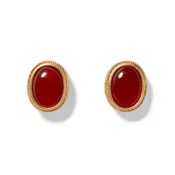 Classical Carnelian Stud Earrings