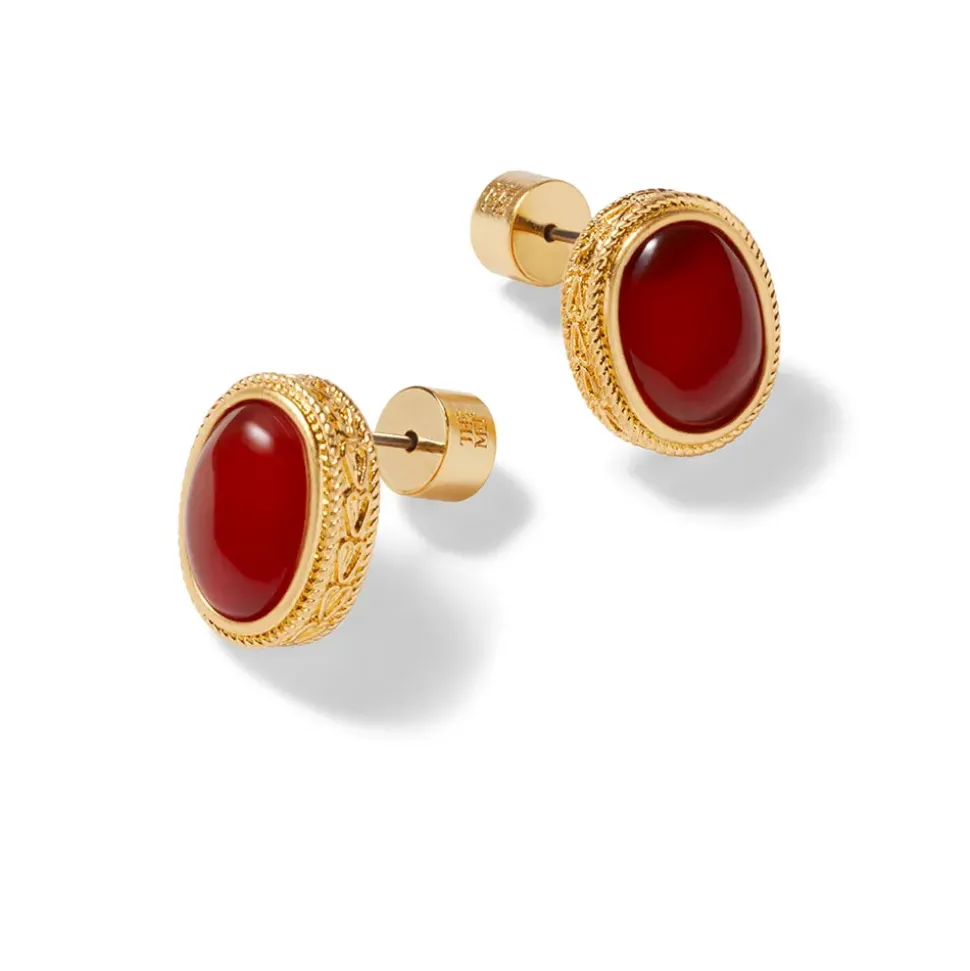 Classical Carnelian Stud Earrings
