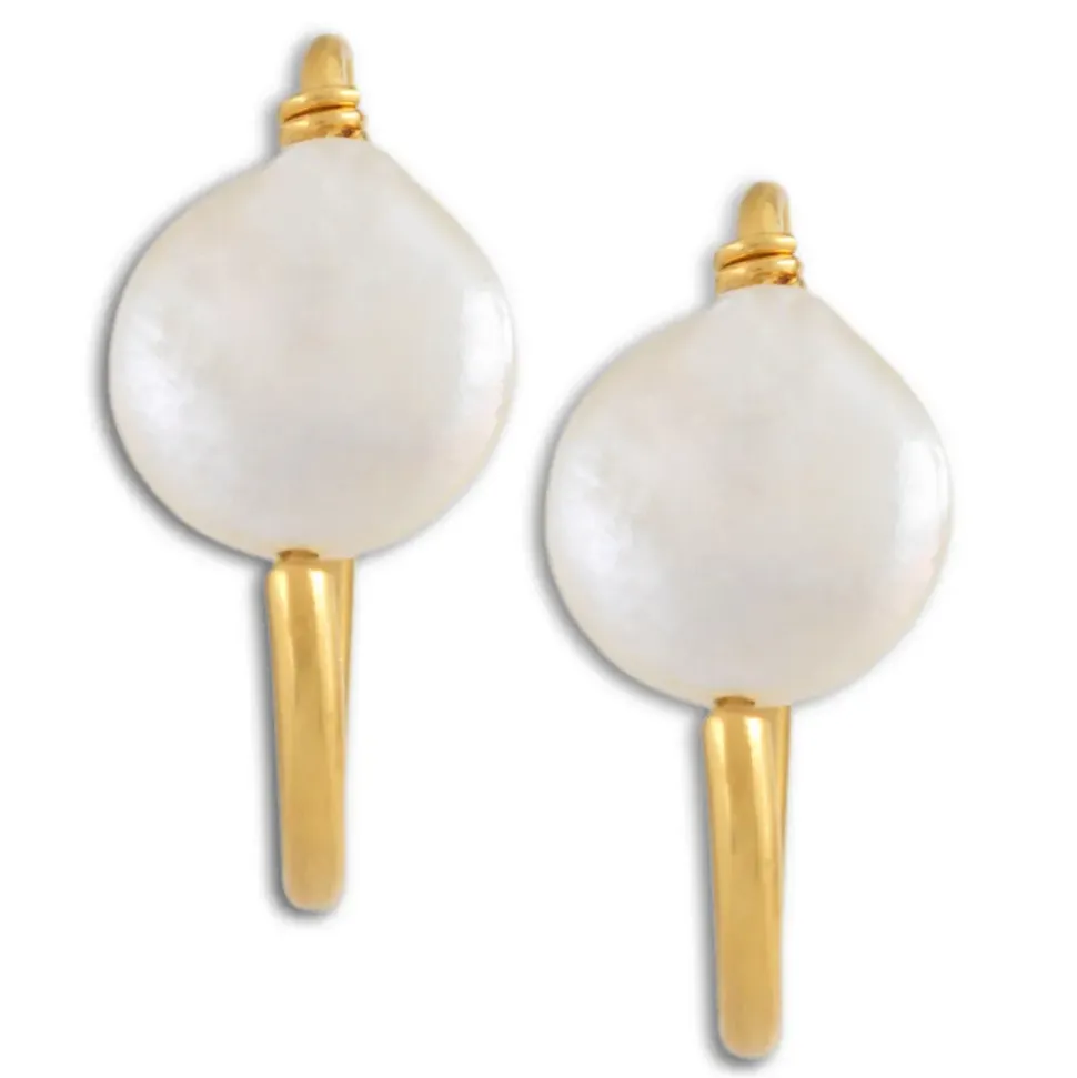 Coin Pearl Earrings