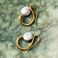 Coin Pearl Earrings