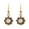 Crystal Rosette Drop Earrings