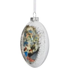 Currier & Ives Snowscapes Glass Disc Ornament Set