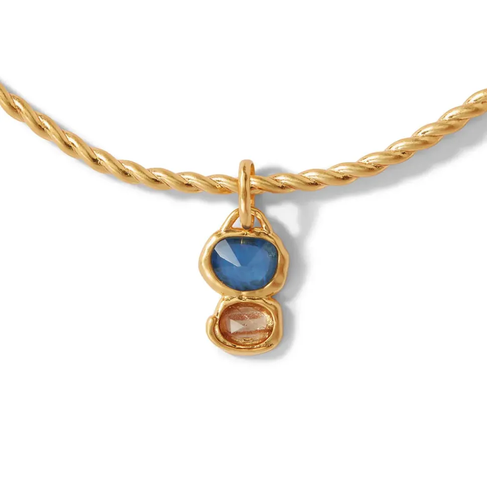 Cypriot Twist Collar Necklace And Triple-Drop Earrings Set