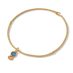 Cypriot Twist Collar Necklace With Charm