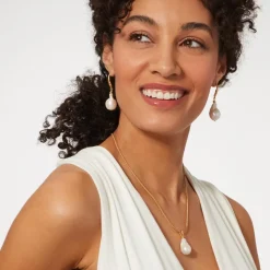 Cypriot Twist Pearl Drop Earrings