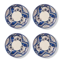 De Morgan Stylized Dragons Salad Plate Set