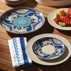De Morgan Stylized Dragons Salad Plate Set