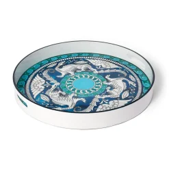 De Morgan Stylized Dragons Lacquer Tray