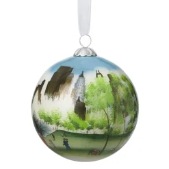 Dehn Spring In Central Park Hand-Painted Glass Ornament
