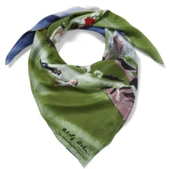 Dehn Spring In Central Park Square Silk Scarf