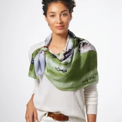 Dehn Spring In Central Park Square Silk Scarf