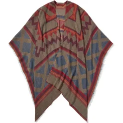 Egyptian Antinopolis Mosaic-Pattern Oversize Ruana