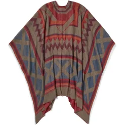 Egyptian Antinopolis Mosaic-Pattern Oversize Ruana