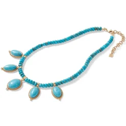 Egyptian Hathor Turquoise Multi-Drop Necklace