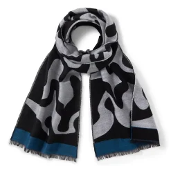 Egyptian Swirled Glass Unisex Oblong Jacquard Scarf