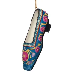 Embroidered Slipper Shoe Ornament