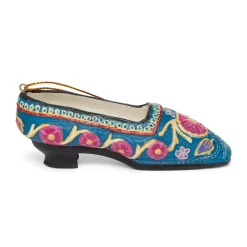 Embroidered Slipper Shoe Ornament