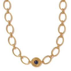 Etruscan Lapis Chain Necklace
