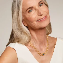 Etruscan Lapis Chain Necklace