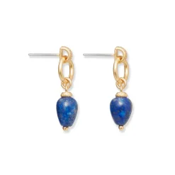 Etruscan Lapis Doorknocker Earrings