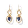 Etruscan Lapis Double-Drop Earrings