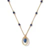 Etruscan Lapis Pendant Necklace