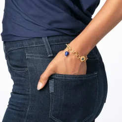 Etruscan Lapis T-Bar Bracelet